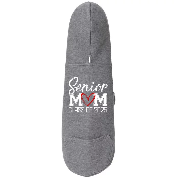 Senior Mom Class Of 2025 Heart Doggie 3-End Fleece Hoodie