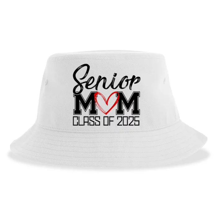 Senior Mom Class Of 2025 Heart Sustainable Bucket Hat