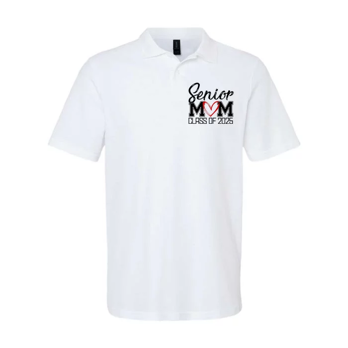 Senior Mom Class Of 2025 Heart Softstyle Adult Sport Polo