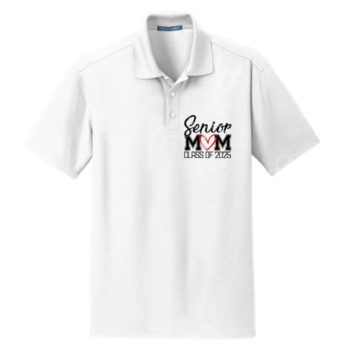 Senior Mom Class Of 2025 Heart Dry Zone Grid Performance Polo