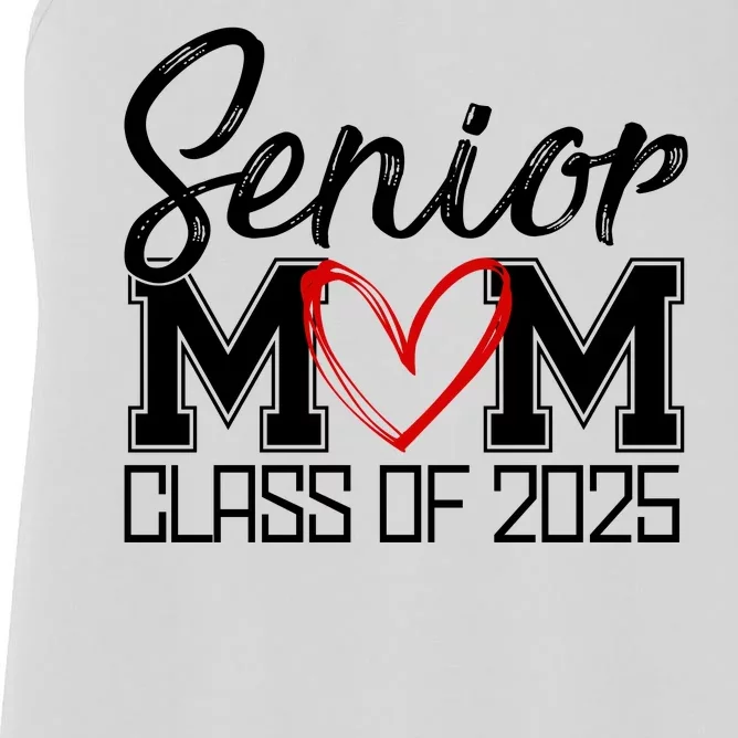 Senior Mom Class Of 2025 Heart Women's Racerback Tank