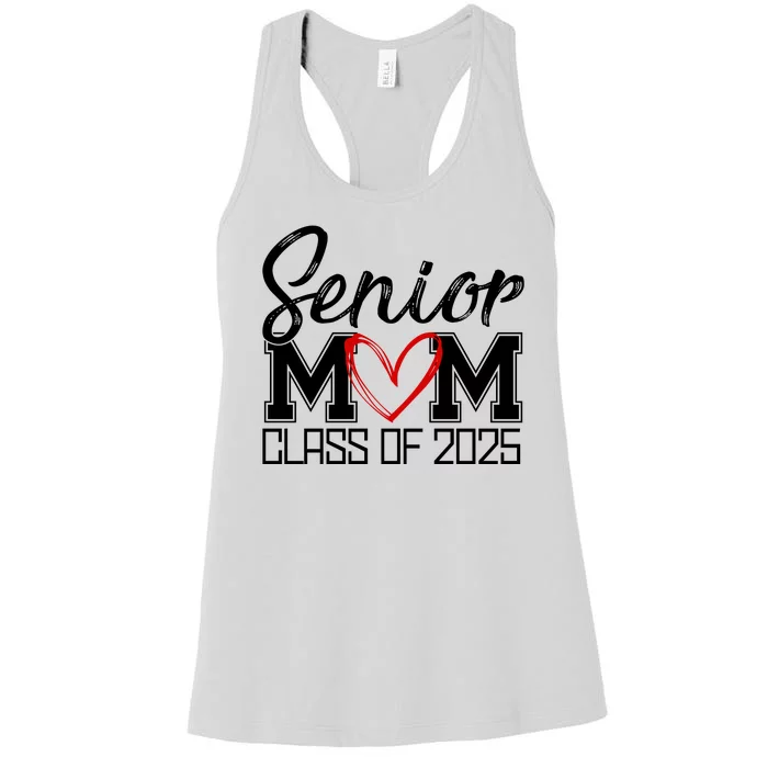 Senior Mom Class Of 2025 Heart Women's Racerback Tank