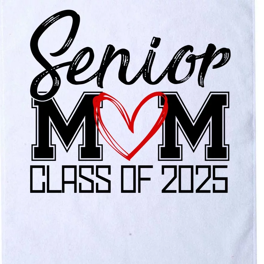 Senior Mom Class Of 2025 Heart Platinum Collection Golf Towel