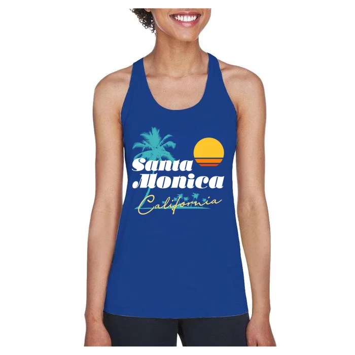 Santa Monica California Meaningful Gift Women's Racerback Tank