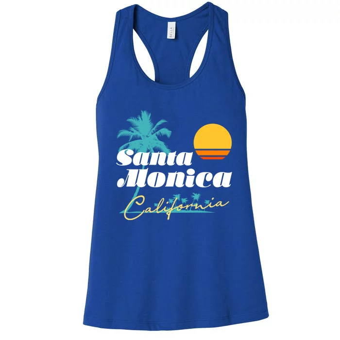 Santa Monica California Meaningful Gift Women's Racerback Tank