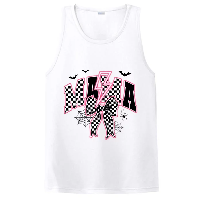 Spooky Mama Coquette Bow Halloween Performance Tank