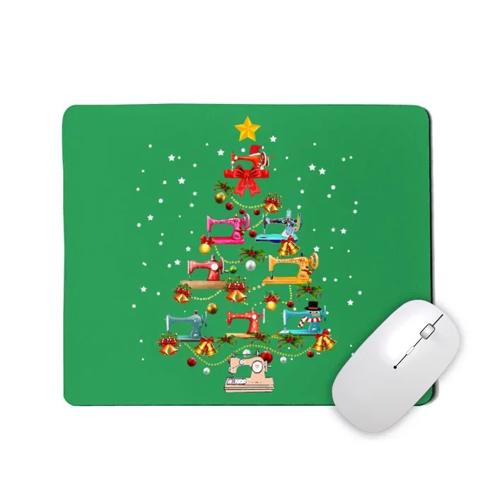 Sewing Machine Christmas Tree Christmas Ornament Mousepad