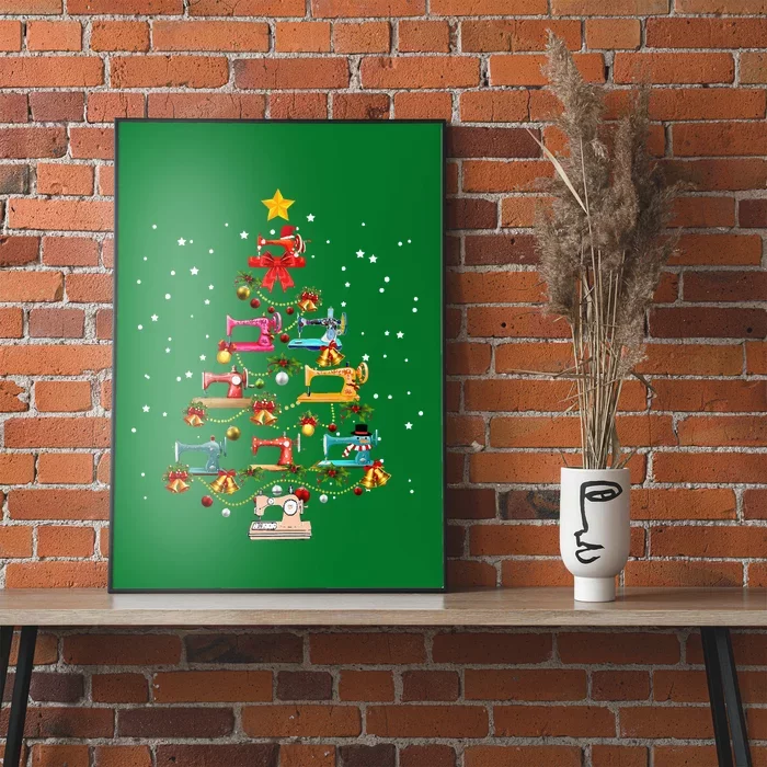 Sewing Machine Christmas Tree Christmas Ornament Poster