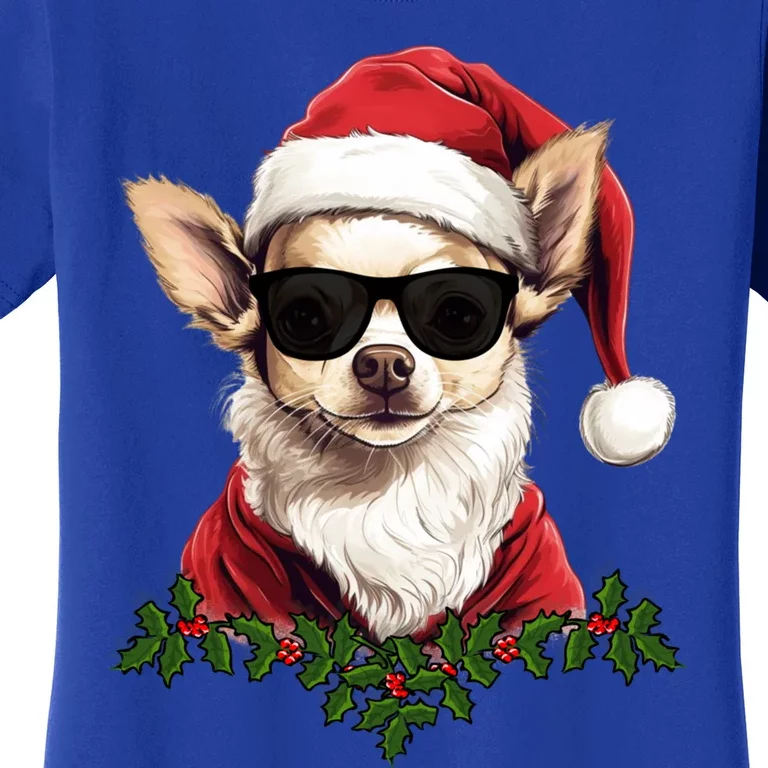 Sassy Mexican Chihuahua Santa Xmas Cool Chihuahua Christmas Gift Women's T-Shirt