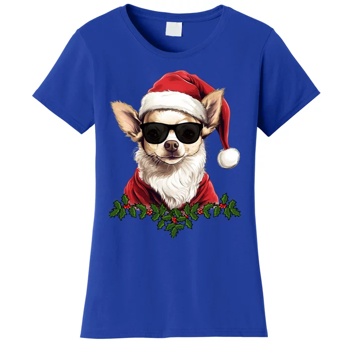 Sassy Mexican Chihuahua Santa Xmas Cool Chihuahua Christmas Gift Women's T-Shirt