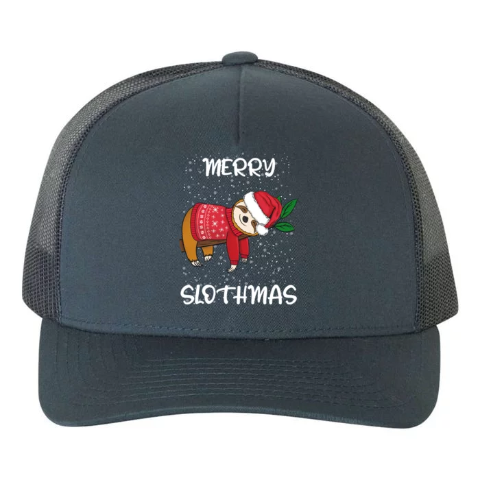 Sloth Merry Christmas Santa Sloth Merry Slothmas Cool Gift Yupoong Adult 5-Panel Trucker Hat