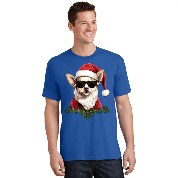 Sassy Mexican Chihuahua Santa Xmas Cool Chihuahua Christmas Gift T-Shirt