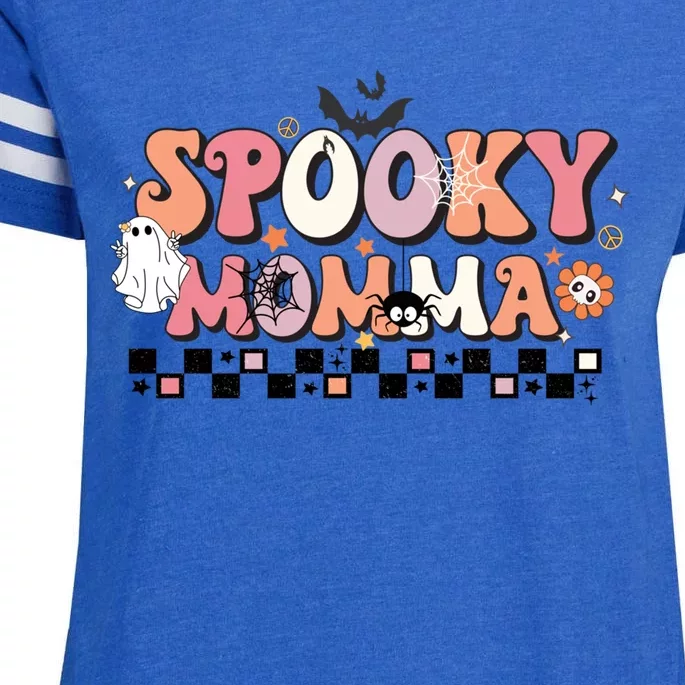 Spooky Momma Cute Gift Halloween Mom Meaningful Gift Stay Spooky Momma Gift Enza Ladies Jersey Football T-Shirt