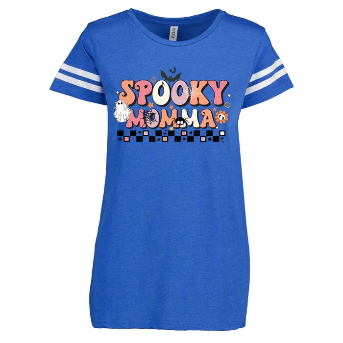 Spooky Momma Cute Gift Halloween Mom Meaningful Gift Stay Spooky Momma Gift Enza Ladies Jersey Football T-Shirt