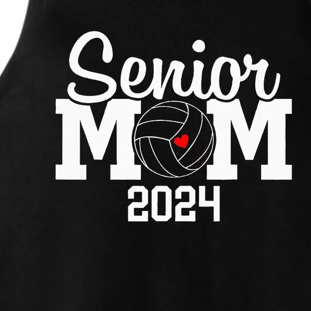 Senior Mom Class Of 2024 Volleyball Mom Graduation Ladies Tri-Blend Wicking Tank