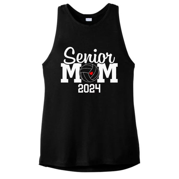 Senior Mom Class Of 2024 Volleyball Mom Graduation Ladies Tri-Blend Wicking Tank