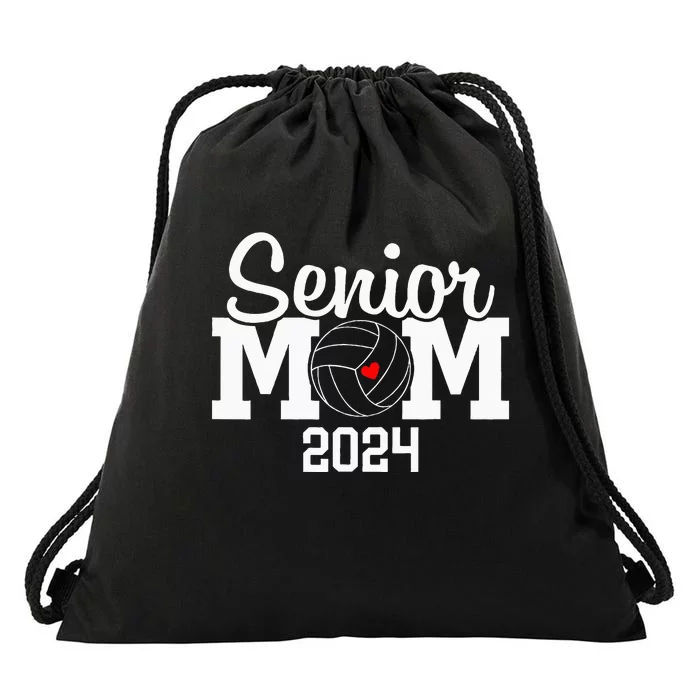 Senior Mom Class Of 2024 Volleyball Mom Graduation Drawstring Bag