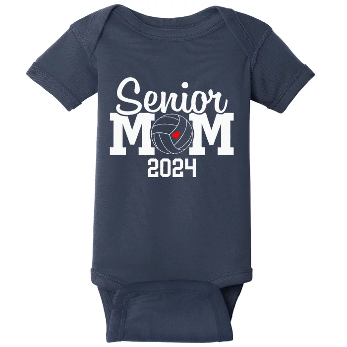 Senior Mom Class Of 2024 Volleyball Mom Graduation Baby Bodysuit