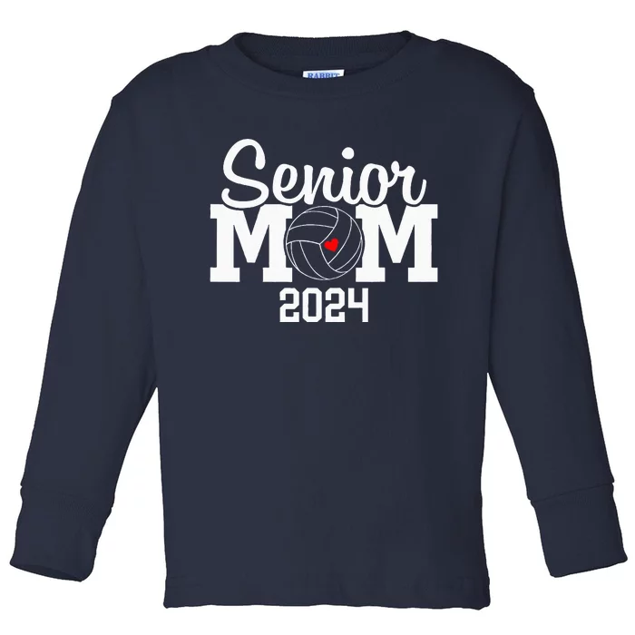 Senior Mom Class Of 2024 Volleyball Mom Graduation Toddler Long Sleeve Shirt