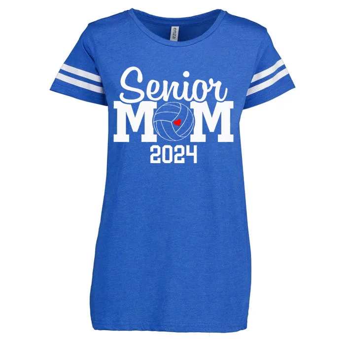 Senior Mom Class Of 2024 Volleyball Mom Graduation Enza Ladies Jersey Football T-Shirt