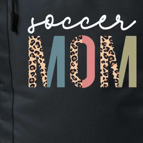 Soccer Mom Cute Mom Life Soccer Game Day Cheer Mom Leopard Daily Commute Backpack