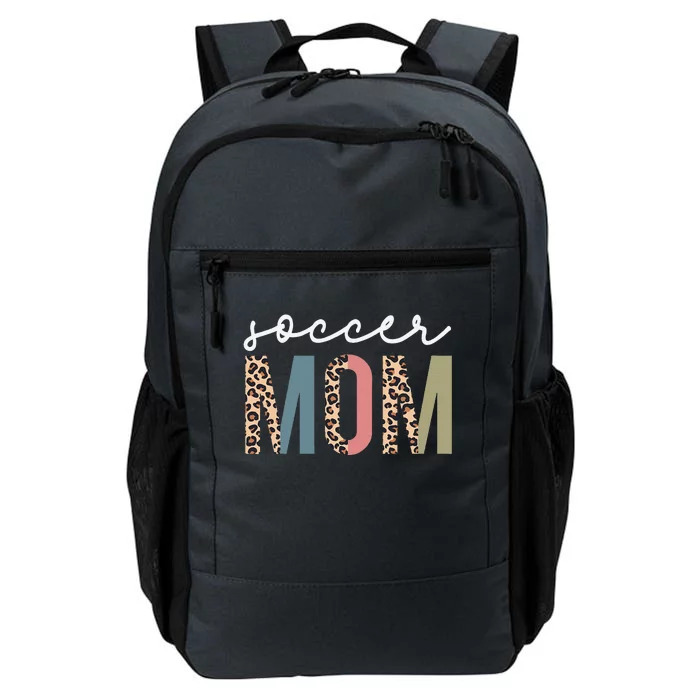 Soccer Mom Cute Mom Life Soccer Game Day Cheer Mom Leopard Daily Commute Backpack