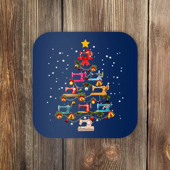 Sewing Machine Christmas Tree Christmas Ornament Coaster