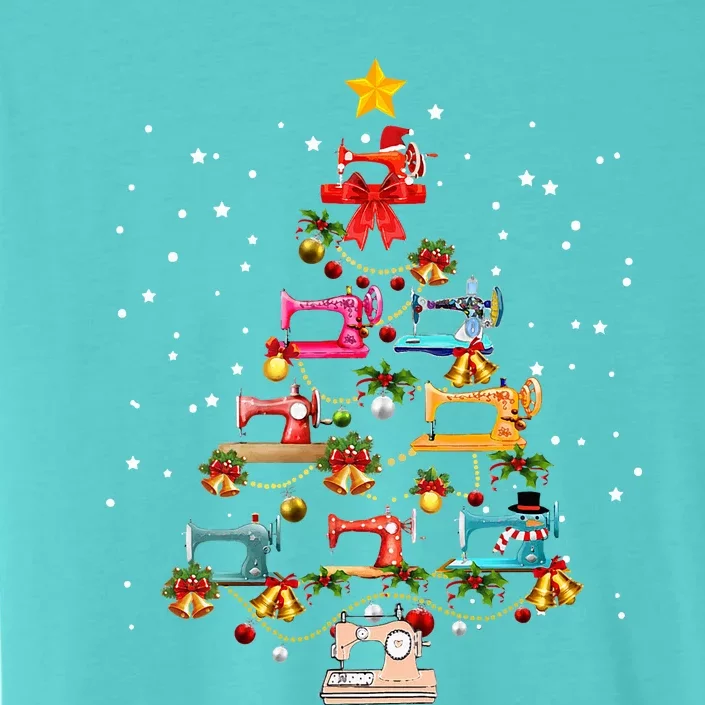 Sewing Machine Christmas Tree Christmas Ornament ChromaSoft Performance T-Shirt