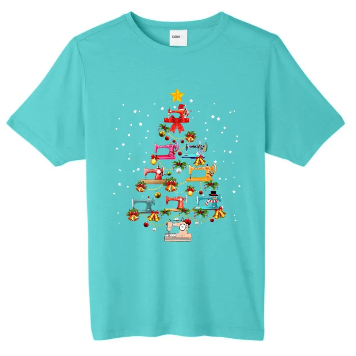 Sewing Machine Christmas Tree Christmas Ornament ChromaSoft Performance T-Shirt