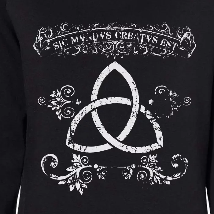 Sic Mundus Creatus Est Dark Womens California Wash Sweatshirt