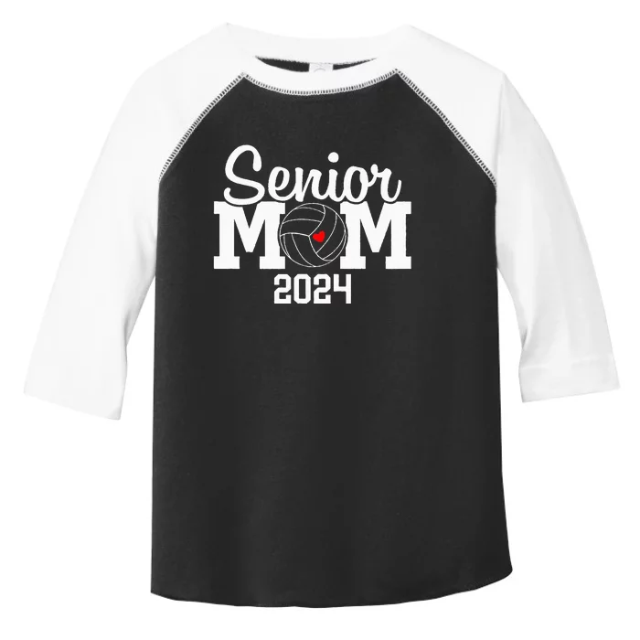 Senior Mom Class Of 2024 Volleyball Mom Graduation Toddler Fine Jersey T-Shirt