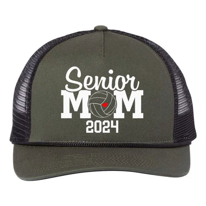 Senior Mom Class Of 2024 Volleyball Mom Graduation Retro Rope Trucker Hat Cap