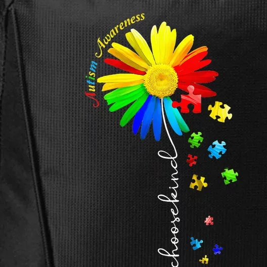 Sunflower Mom Choose Kind Autism Awareness City Backpack