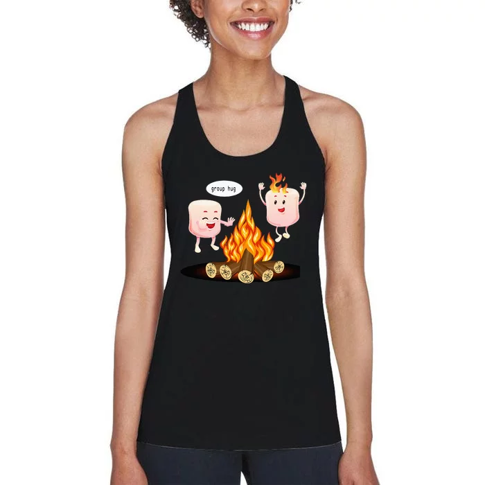 Smores Marshmallow Camping Roasting Women's Racerback Tank