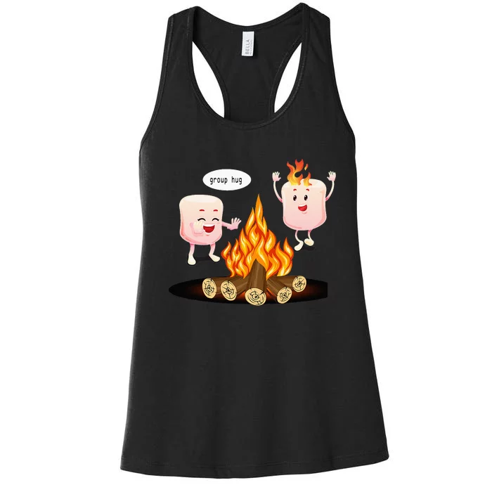 Smores Marshmallow Camping Roasting Women's Racerback Tank