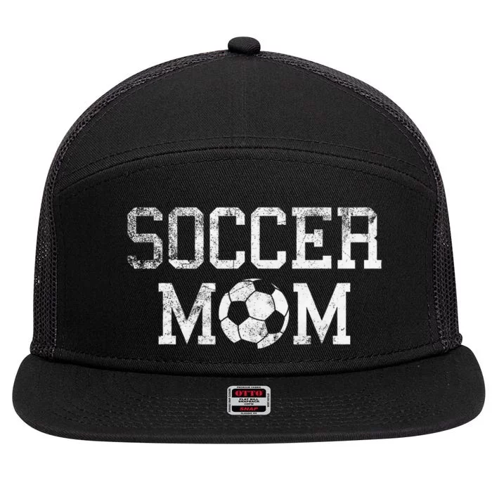 Soccer Mama Clothing Retro Vintage Soccer Mom 7 Panel Mesh Trucker Snapback Hat