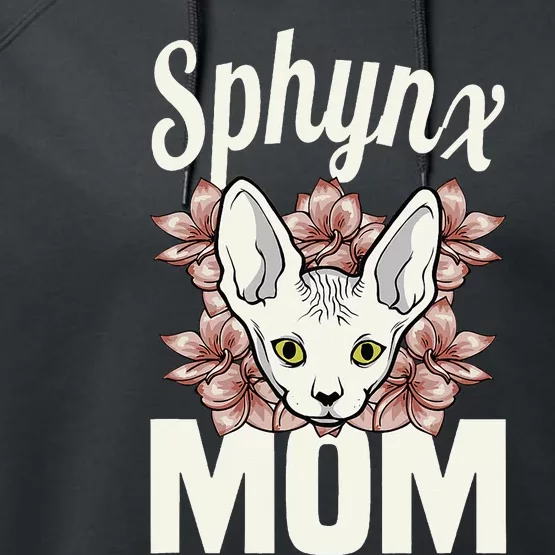 Sphinx Mom Cat Lover Sphynx Hairless Mother Breed Naked Cat Performance Fleece Hoodie