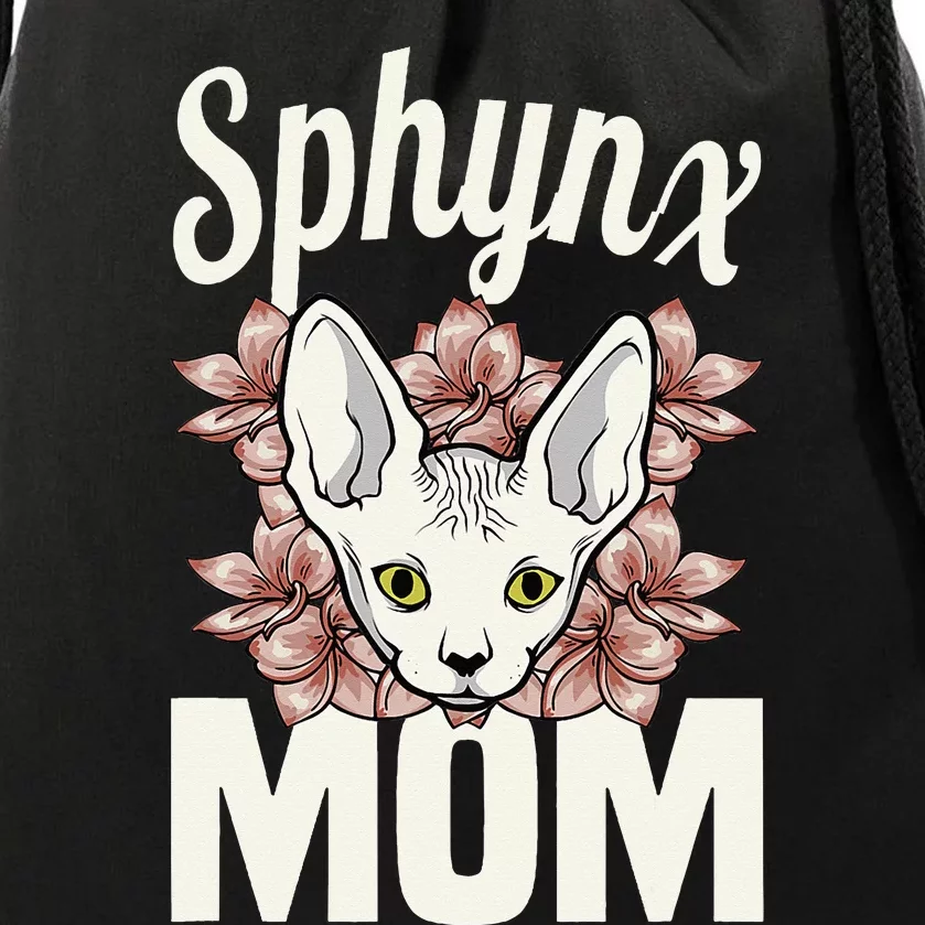 Sphinx Mom Cat Lover Sphynx Hairless Mother Breed Naked Cat Drawstring Bag