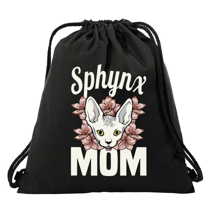 Sphinx Mom Cat Lover Sphynx Hairless Mother Breed Naked Cat Drawstring Bag