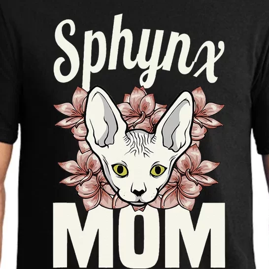 Sphinx Mom Cat Lover Sphynx Hairless Mother Breed Naked Cat Pajama Set