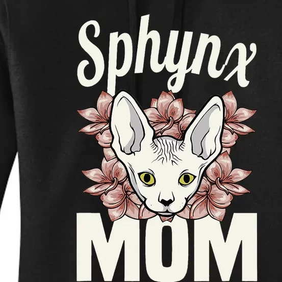 Sphinx Mom Cat Lover Sphynx Hairless Mother Breed Naked Cat Women's Pullover Hoodie