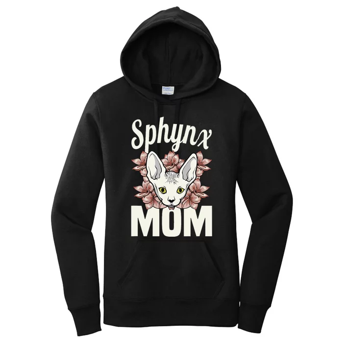 Sphinx Mom Cat Lover Sphynx Hairless Mother Breed Naked Cat Women's Pullover Hoodie