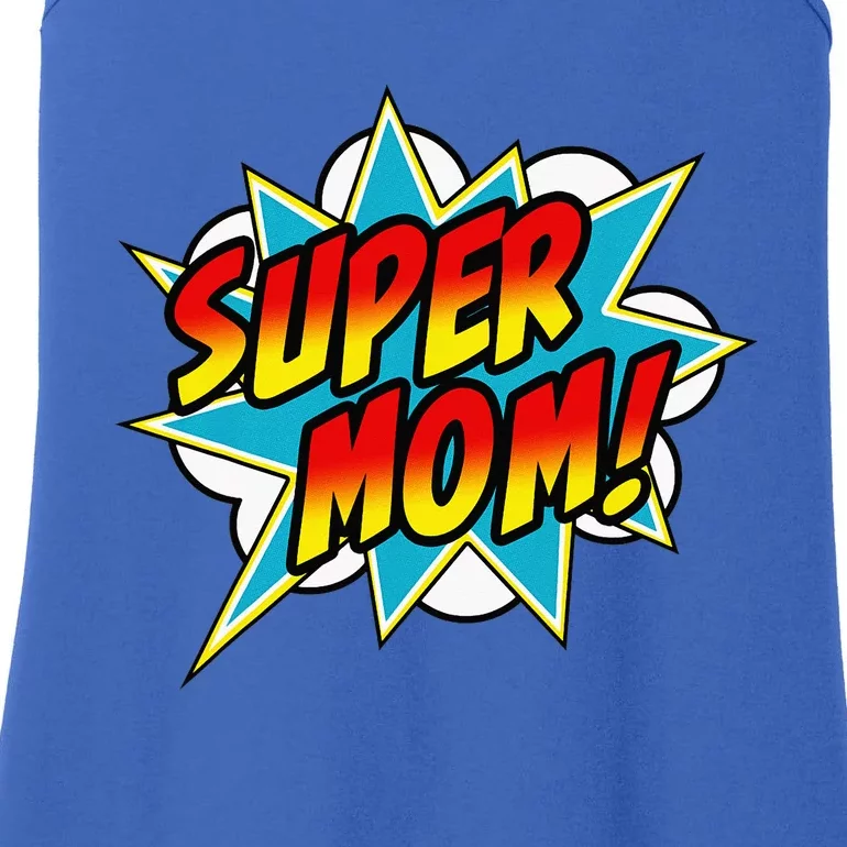 Super Mom Comic Book Superhero MotherS Day Ladies Essential Tank