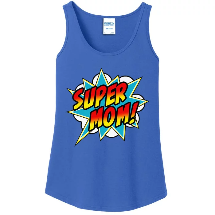 Super Mom Comic Book Superhero MotherS Day Ladies Essential Tank