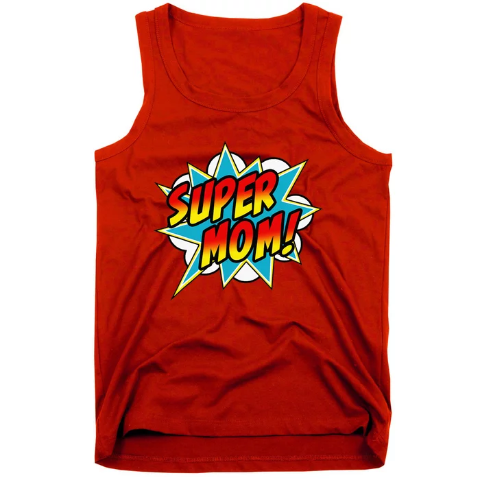 Super Mom Comic Book Superhero MotherS Day Tank Top