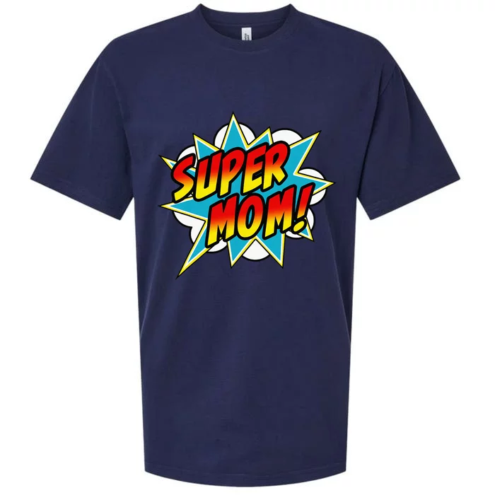 Super Mom Comic Book Superhero MotherS Day Sueded Cloud Jersey T-Shirt