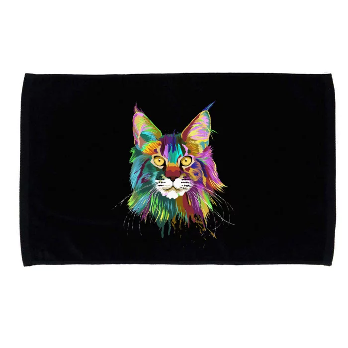 Splash Maine Coon Cat Microfiber Hand Towel