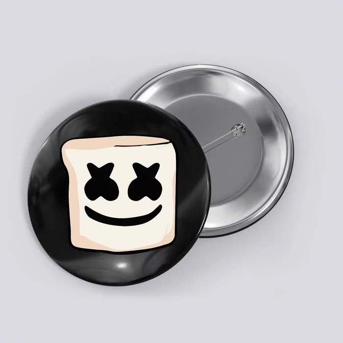 Sweet Marshmallow Creepy Face Mello Drip Smores Camping Button