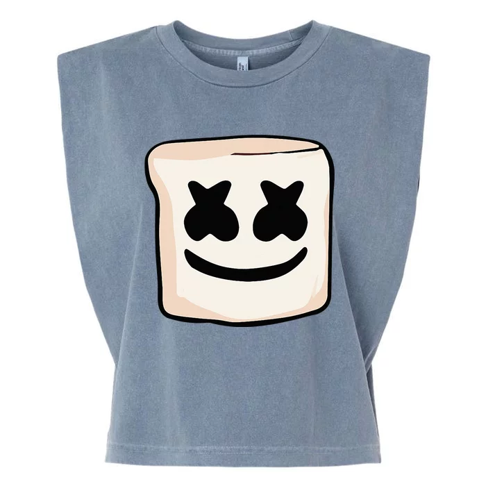 Sweet Marshmallow Creepy Face Mello Drip Smores Camping Garment-Dyed Women's Muscle Tee