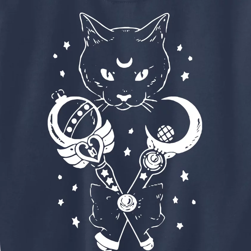 Sailor Meow Cute Moon Cat Space Magic Gothic Halloween Kids Sweatshirt